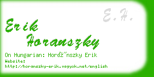 erik horanszky business card